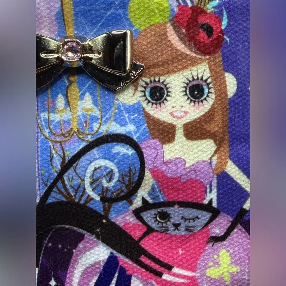Asteria Alice Chan Kawaii Cat & Figure Rhinestone Cute Cosmetic Bag Pouch Clutch